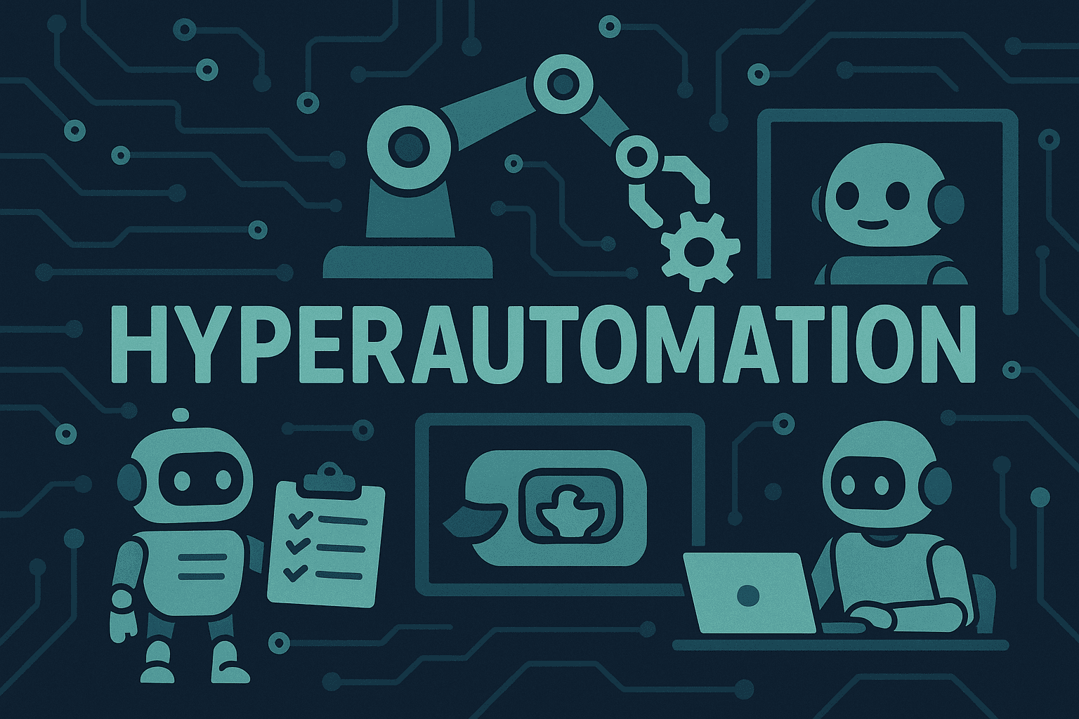 Bots orquestando procesos (Hyperautomation)